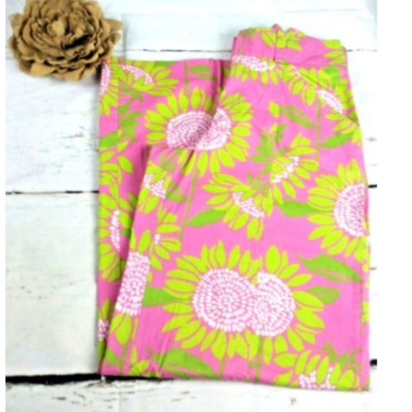Lilly Pulitzer Cropped Pants Pink Soleil Size 4 - Picture 2 of 5